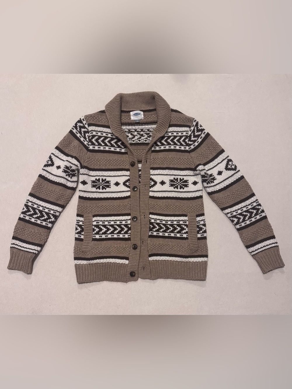 Men’s Shawl Collar Fair Isle Cardigan Grunge,Nordic Fall,Grandpa Chic,Cabin Core